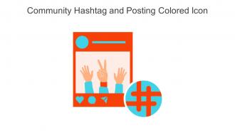 Community Hashtag And Posting Colored Icon In Powerpoint Pptx Png And Editable Eps Format