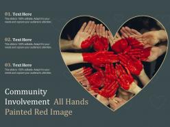 Community involvement all hands painted red image