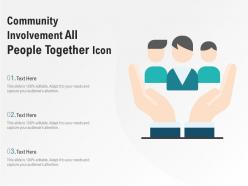 Community involvement all people together icon