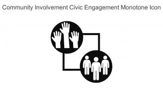 Community Involvement Civic Engagement Monotone Icon In Powerpoint Pptx Png And Editable Eps Format