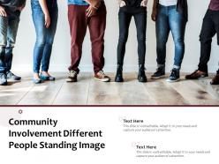 Community involvement different people standing image