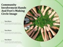 Community involvement hands and feets making circle image