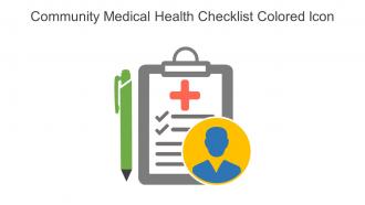 Community Medical Health Checklist Colored Icon In Powerpoint Pptx Png And Editable Eps Format