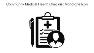 Community Medical Health Checklist Monotone Icon In Powerpoint Pptx Png And Editable Eps Format