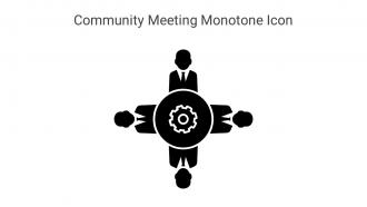 Community Meeting Monotone Icon In Powerpoint Pptx Png And Editable Eps Format