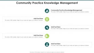 Community Practice Knowledge Management In Powerpoint And Google Slides Cpb