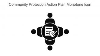 Community Protection Action Plan Monotone Icon In Powerpoint Pptx Png And Editable Eps Format