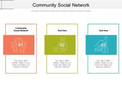 Community social network ppt powerpoint presentation icon background designs cpb