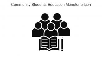 Community Students Education Monotone Icon In Powerpoint Pptx Png And Editable Eps Format