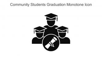 Community Students Graduation Monotone Icon In Powerpoint Pptx Png And Editable Eps Format