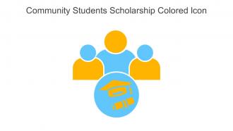 Community Students Scholarship Colored Icon In Powerpoint Pptx Png And Editable Eps Format