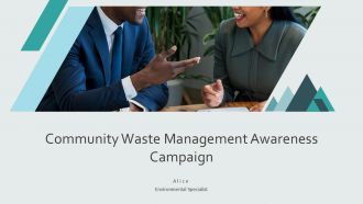 Community Waste Management Awareness Campaign PPT Slides AT