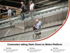 Commuters taking stairs down to metro platform