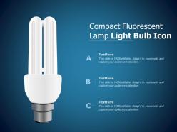 Compact fluorescent lamp light bulb icon