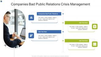 Companies Bad Public Relations Crisis Management In Powerpoint And Google Slides Cpb