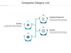 Companies category list ppt powerpoint presentation samples cpb