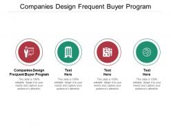 Companies design frequent buyer program ppt powerpoint presentation portfolio graphics download cpb
