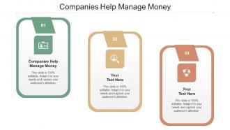 Companies Help Manage Money Ppt Powerpoint Presentation Infographics Infographic Template Cpb