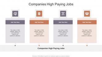Companies High Paying Jobs In Powerpoint And Google Slides Cpb