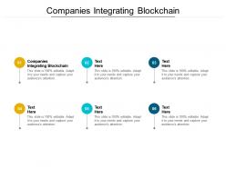 Companies integrating blockchain ppt powerpoint presentation professional cpb