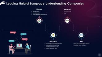 Companies Leading In Using Natural Language Understanding Training Ppt