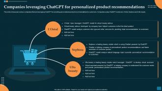 Companies Leveraging Chatgpt For Personalized Revolutionizing E Commerce Impact Of ChatGPT SS
