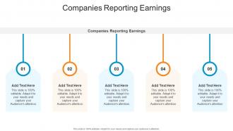 Companies Reporting Earnings In Powerpoint And Google Slides Cpb