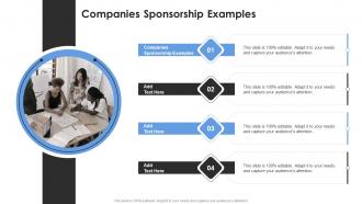 Companies Sponsorship Examples In Powerpoint And Google Slides Cpb