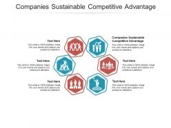 Companies sustainable competitive advantage ppt powerpoint presentation layouts good cpb