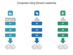 Companies using servant leadership ppt powerpoint presentation model graphic images cpb