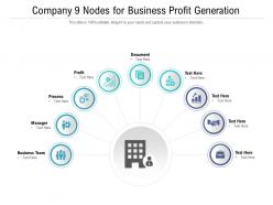 Company 9 nodes for business profit generation