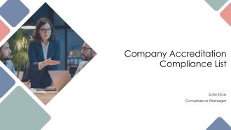 Company Accreditation Compliance List PPT PowerPoint AT