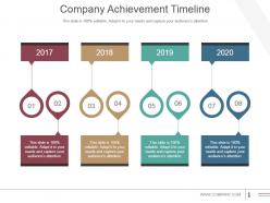 Company achievement timeline powerpoint layout