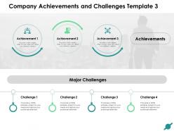 Company Achievements And Challenges Template And Gears F16 Ppt Slides