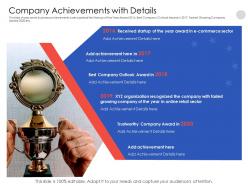 Company achievements with details 2016 to 2020 powerpoint presentation tips
