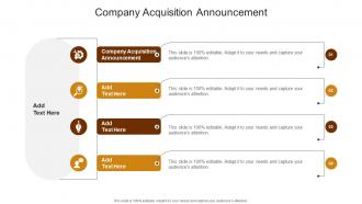 Company Acquisition Announcement In Powerpoint And Google Slides Cpb