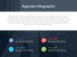 Company agenda with icons for analysis powerpoint slides