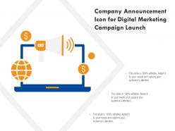 Company Announcement Icon For Digital Marketing Campaign Launch