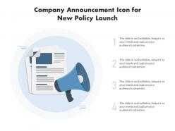 Company announcement icon for new policy launch