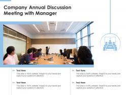 Company annual discussion meeting with manager