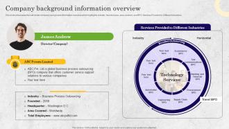 Company Background Information Overview Bpo Performance Improvement Action Plan