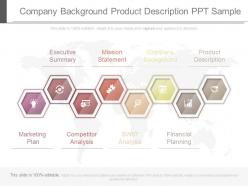 Company background product description ppt sample