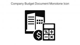 Company Budget Document Monotone Icon In Powerpoint Pptx Png And Editable Eps Format