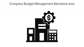 Company Budget Management Monotone Icon In Powerpoint Pptx Png And Editable Eps Format