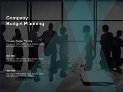 Company budget planning ppt powerpoint presentation infographics graphics cpb