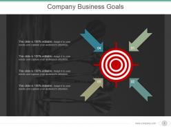 Company business goals powerpoint presentation templates