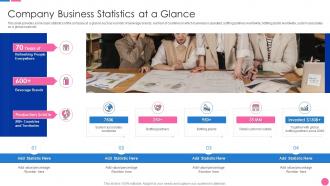 Company Business Statistics At A Glance Stakeholder Management Analysis