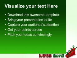 Company business strategy templates growth with green arrow success ppt designs powerpoint