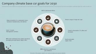 Company Climate Base Csr Goals Coffee House Company Profile CP SS V