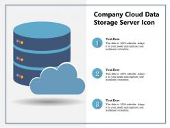 Company cloud data storage server icon